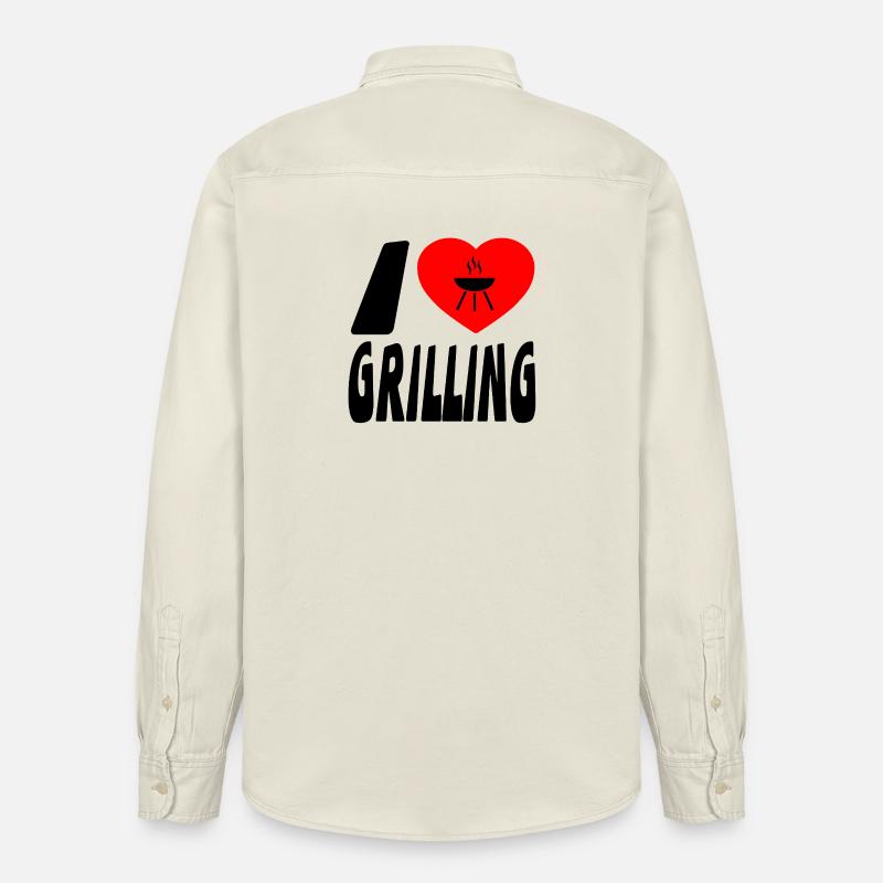 Griller - Chemise unisexe coupe décontractée bio Stanley/Stella - écru doux