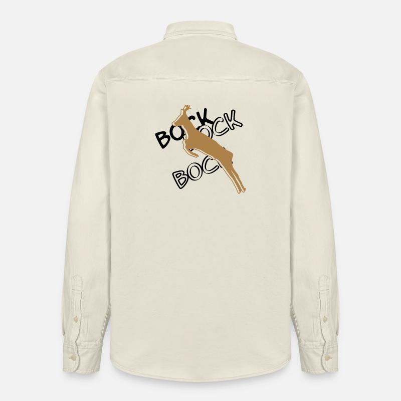 Bock³ - Relaxed Fit Unisex Organic Hemd von Stanley/Stella - Natur
