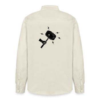Hammer of thor Thor s hammer Mjolnir - Relaxed Fit Unisex Organic Shirt by Stanley/Stella - soft Ecru - Back - AI Model Male 178 light (178cm)