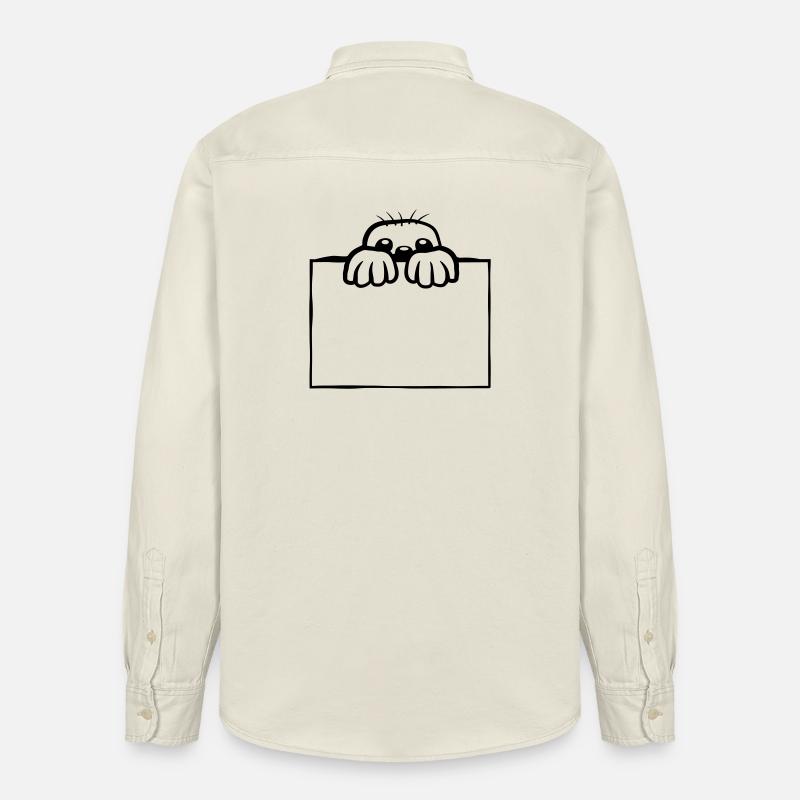 Schild Maulwurf Design - Relaxed Fit Unisex Organic Hemd von Stanley/Stella - Natur