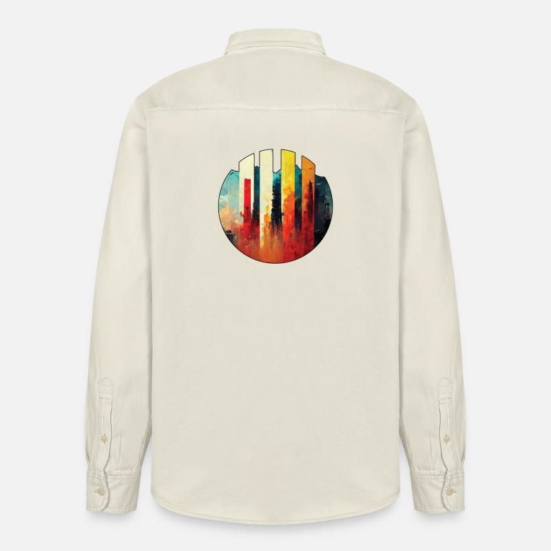 Metropole - Relaxed Fit Unisex Organic Hemd von Stanley/Stella - Natur