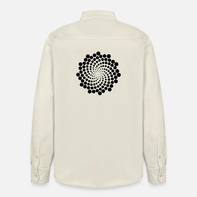 Spirale de point de tourbillon - Chemise unisexe coupe décontractée bio Stanley/Stella - écru doux