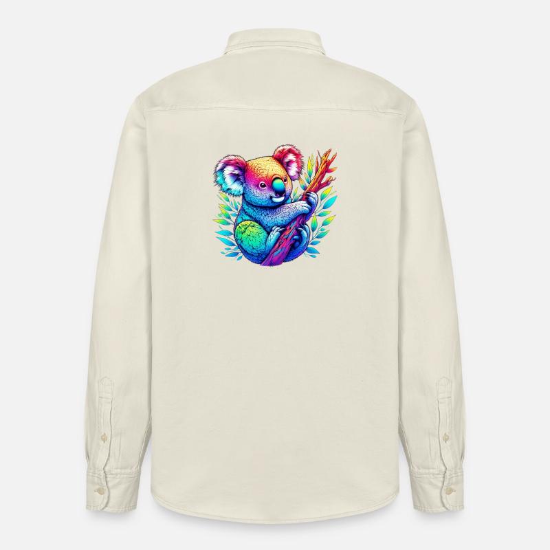Koala - Relaxed Fit Unisex Organic Hemd von Stanley/Stella - Natur