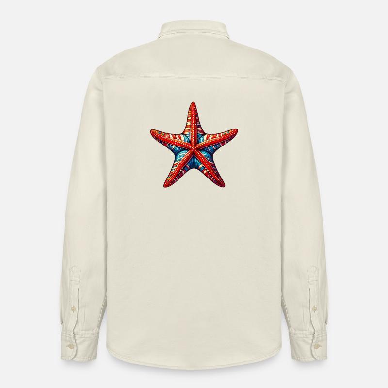 Seestern - Relaxed Fit Unisex Organic Hemd von Stanley/Stella - Natur