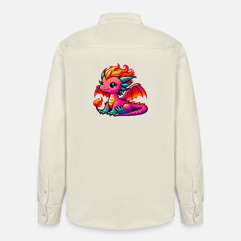 Drache - Relaxed Fit Unisex Organic Hemd von Stanley/Stella - Natur