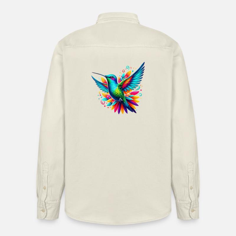 Kolibri - Relaxed Fit Unisex Organic Hemd von Stanley/Stella - Natur