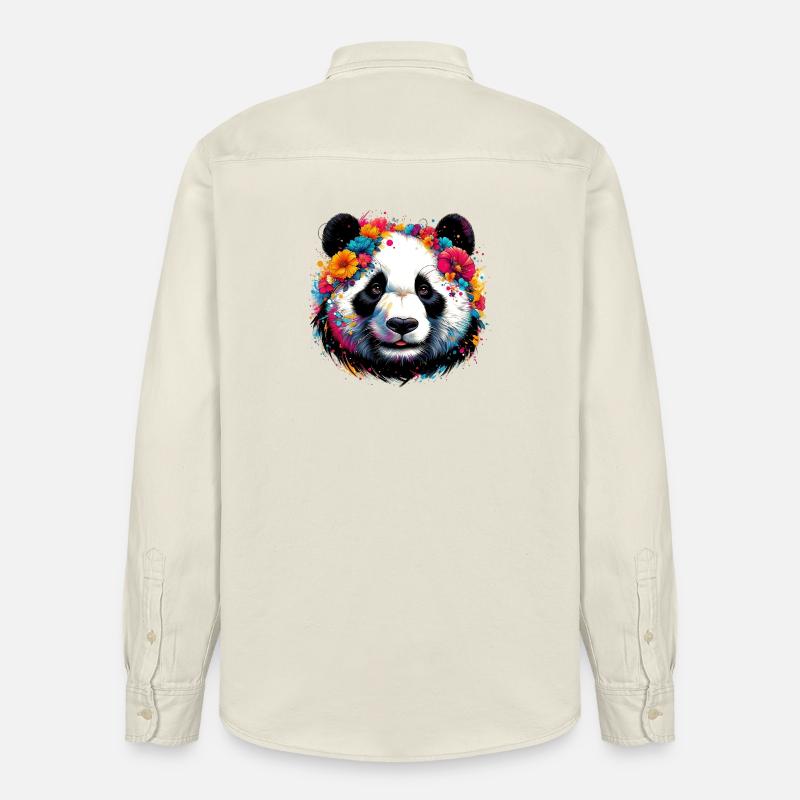 Panda - Relaxed Fit Unisex Organic Hemd von Stanley/Stella - Natur