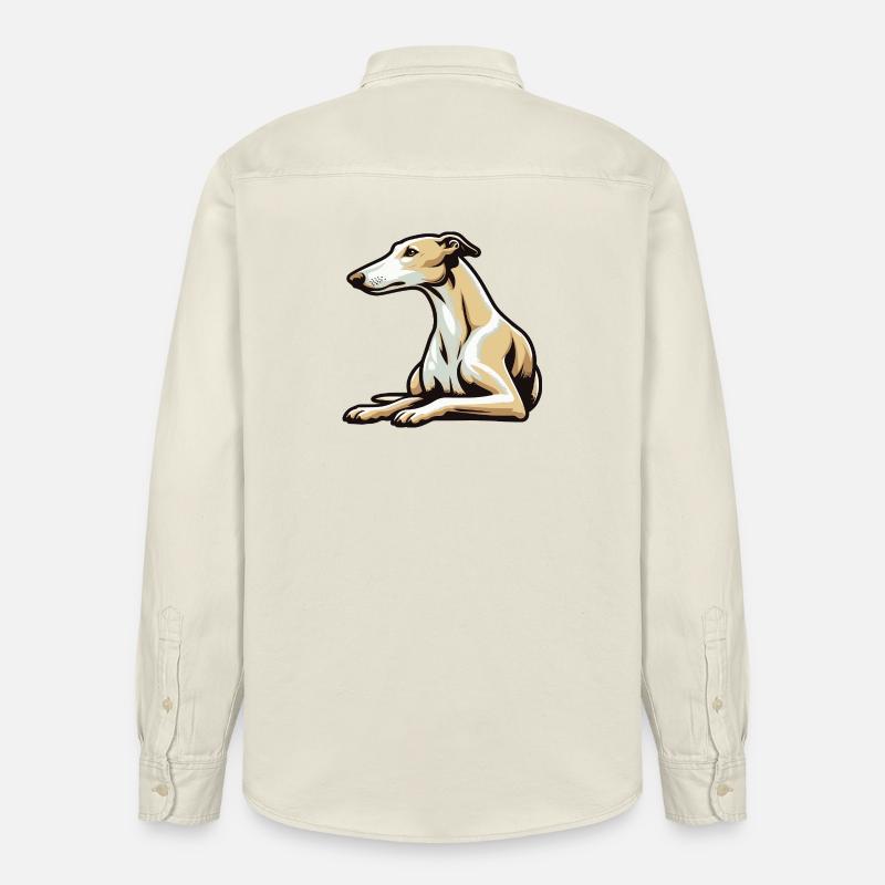 Windhund - Relaxed Fit Unisex Organic Hemd von Stanley/Stella - Natur