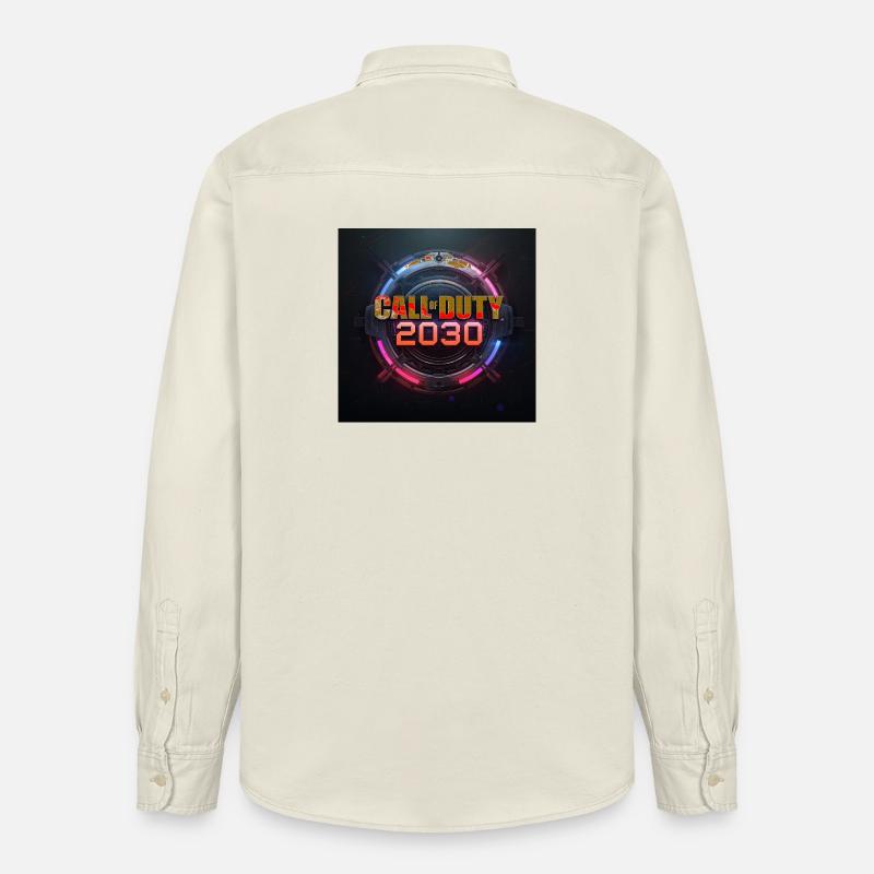 Frontline 2030 Neon Expanse - Chemise unisexe coupe décontractée bio Stanley/Stella - écru doux