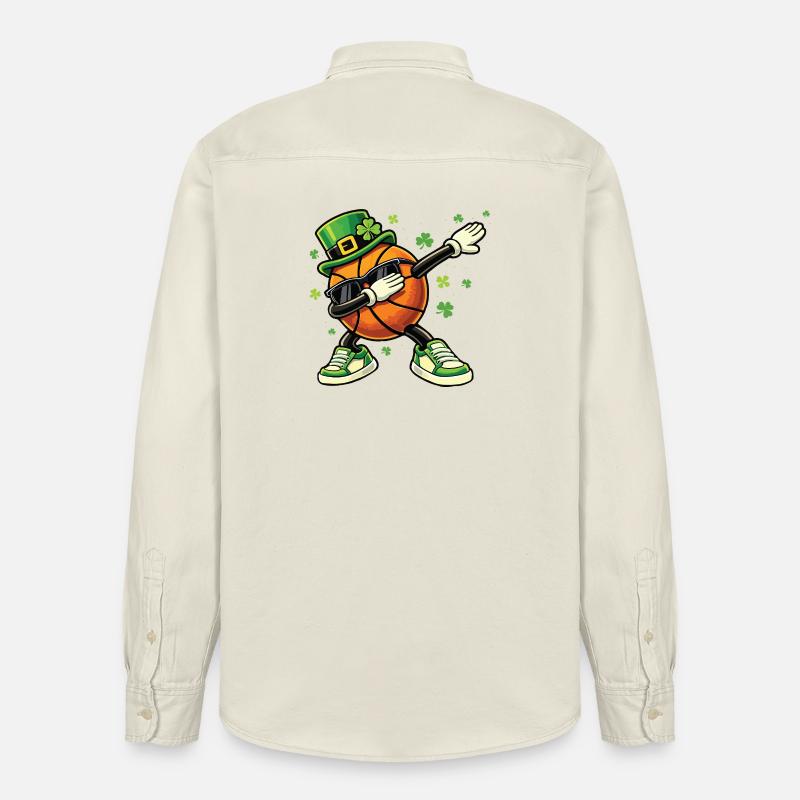 Basket-ball Lutin St Patrick’s St. Paddys - Chemise unisexe coupe décontractée bio Stanley/Stella - écru doux