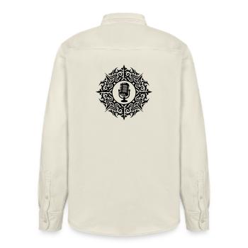 NoxstyllT2 - Relaxed Fit Unisex Organic Shirt by Stanley/Stella - soft Ecru - Back - AI Model Male 178 light (178cm)