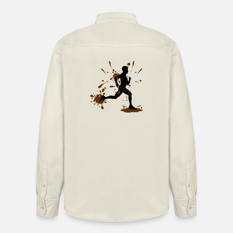 Mud Run Man – Modder Runner Challenge - Relaxed Fit Unisex Organic Hemd von Stanley/Stella - Natur