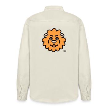 Löwe groß - Relaxed Fit Unisex Organic Hemd von Stanley/Stella - Natur - Hinten - AI Model Male 178 light (178cm)