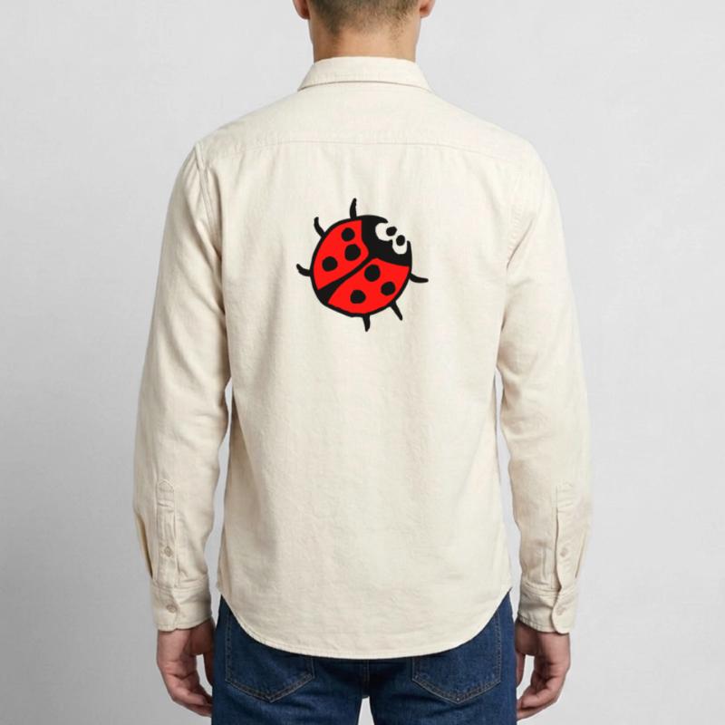 Vibrant Ladybug Spot Pattern Relaxed Fit Unisex Organic Shirt by Stanley/Stella