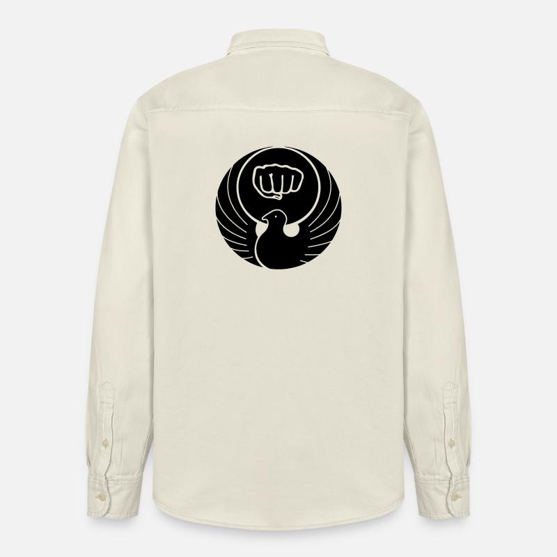 Wado-Taube mit Karate-Faust - Relaxed Fit Unisex Organic Hemd von Stanley/Stella - Natur