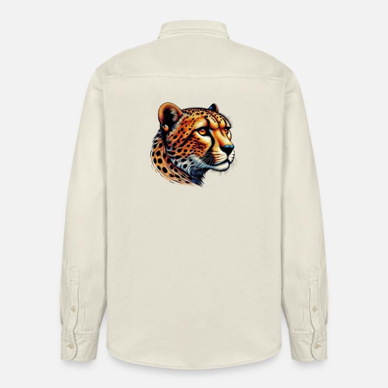 Guépard - Chemise unisexe coupe décontractée bio Stanley/Stella - écru doux