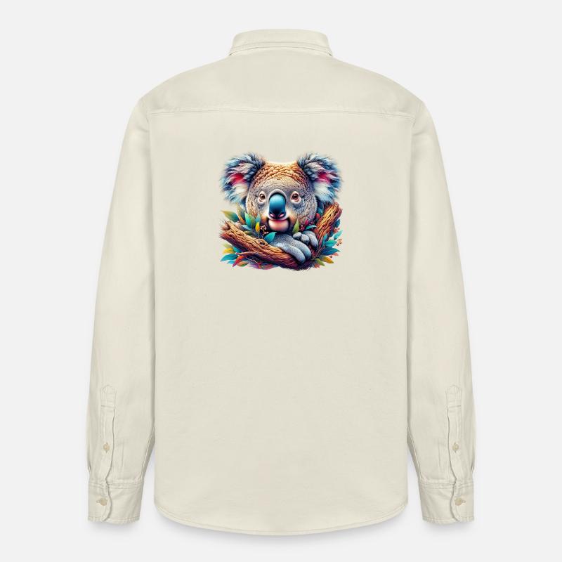 Koala - Chemise unisexe coupe décontractée bio Stanley/Stella - écru doux