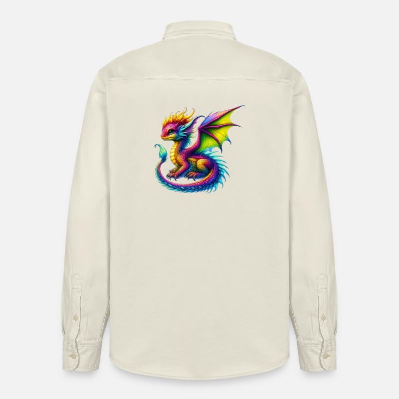 Drache - Relaxed Fit Unisex Organic Hemd von Stanley/Stella - Natur