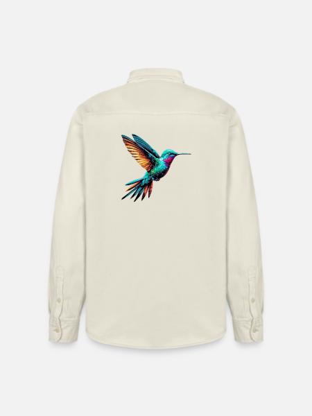 Hummingbird - Relaxed Fit Unisex Organic Shirt by Stanley/Stella - soft Ecru