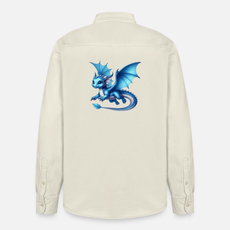 Drache - Relaxed Fit Unisex Organic Hemd von Stanley/Stella - Natur
