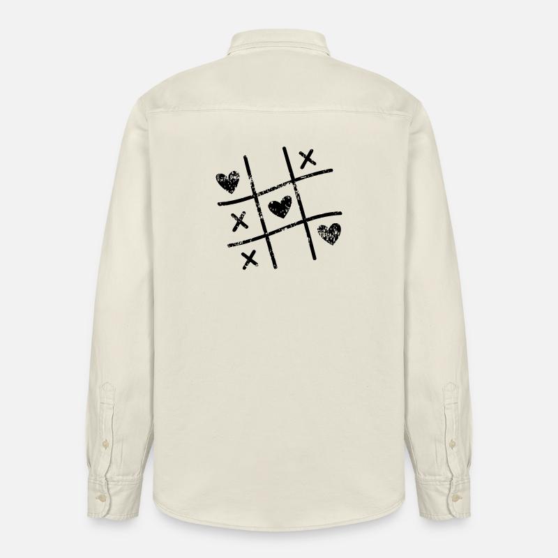 Saint-Valentin Saint-Valentin Saint-Valentin - Chemise unisexe coupe décontractée bio Stanley/Stella - écru doux