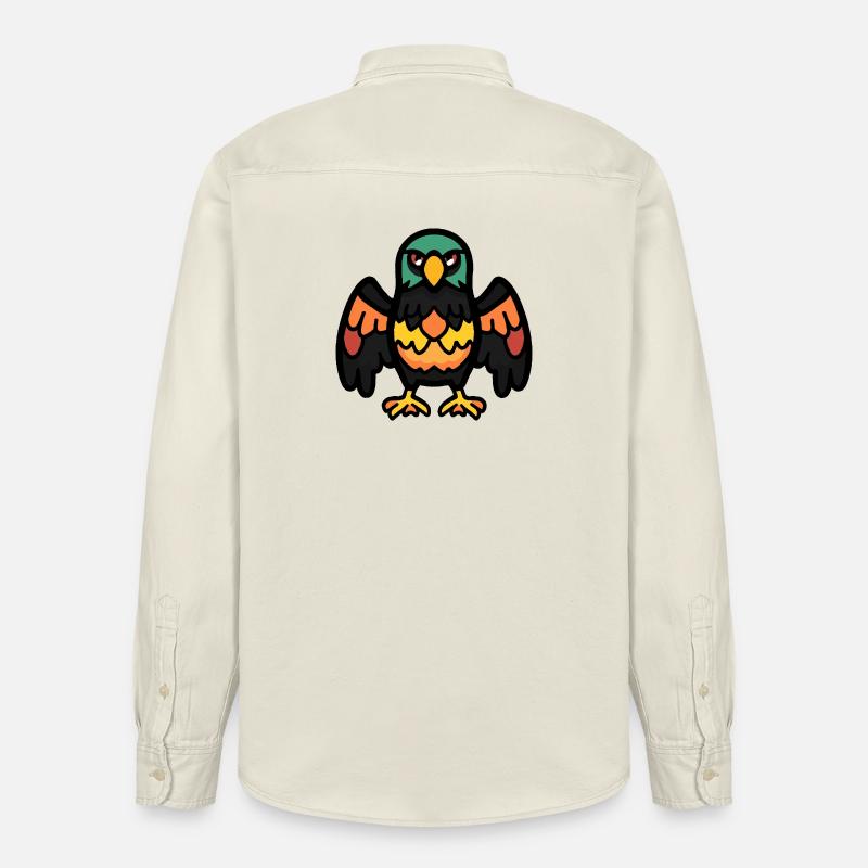 Adler Halloween Comic Lustig - Relaxed Fit Unisex Organic Hemd von Stanley/Stella - Natur