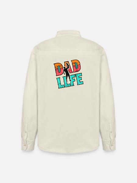 Dad Life, Fathers Gift - Relaxed Fit Unisex Organic Shirt by Stanley/Stella - soft Ecru
