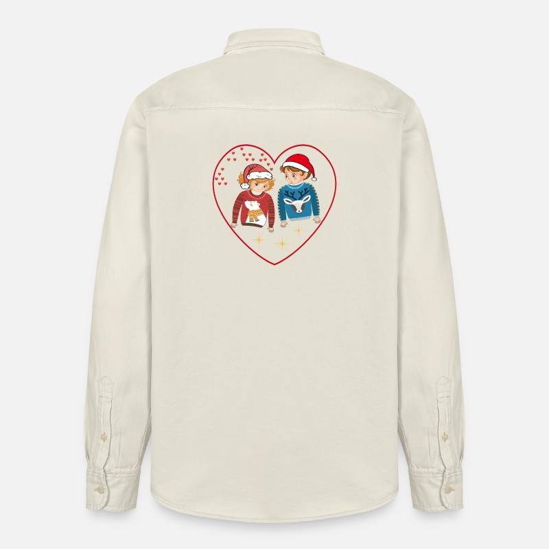 Weihnachtskinder  - Relaxed Fit Unisex Organic Hemd von Stanley/Stella - Natur