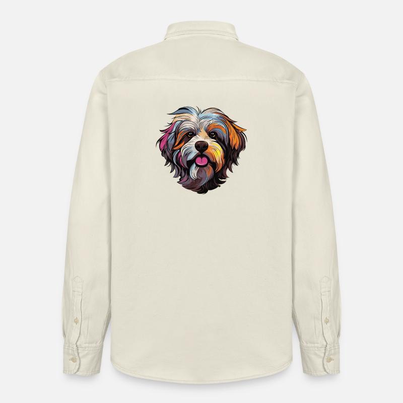 hund comic - Relaxed Fit Unisex Organic Hemd von Stanley/Stella - Natur