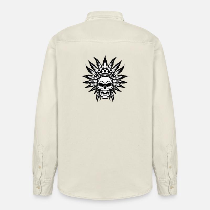 Chef apache DeadIndian - Chemise unisexe coupe décontractée bio Stanley/Stella - écru doux