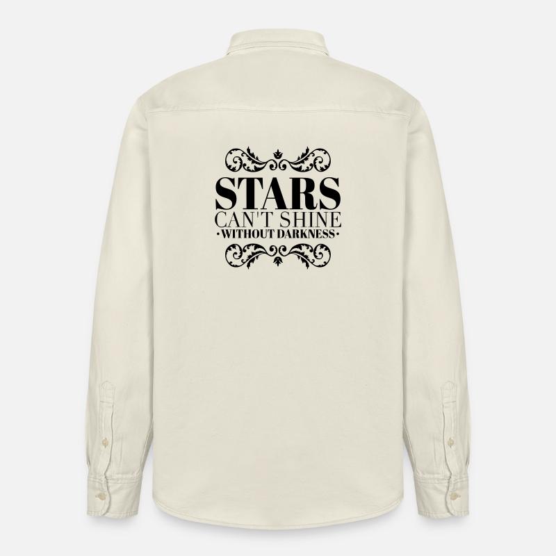 Citation des étoiles brillent sans obscurité - Chemise unisexe coupe décontractée bio Stanley/Stella - écru doux