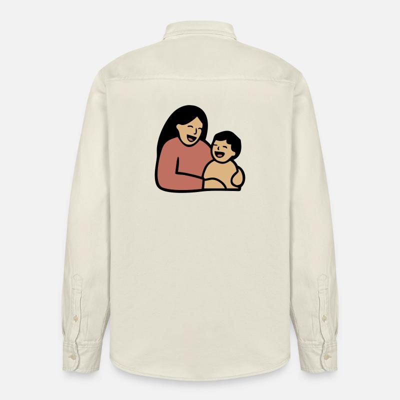 Maman Câlin de bébé Amour - Chemise unisexe coupe décontractée bio Stanley/Stella - écru doux