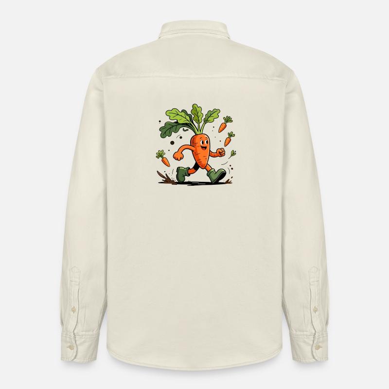 Spaßiger dynamischer Karottengärtner - Relaxed Fit Unisex Organic Hemd von Stanley/Stella - Natur