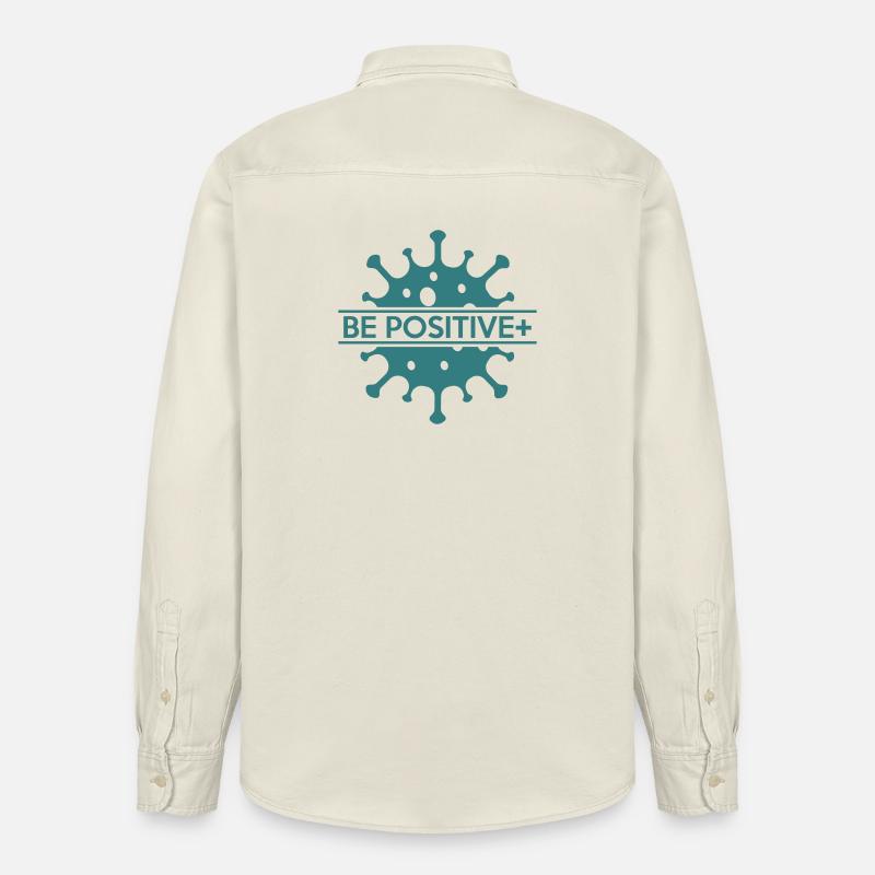 Soyez positif - Chemise unisexe coupe décontractée bio Stanley/Stella - écru doux