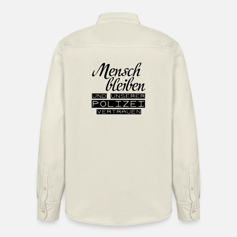 Der Polizei vertrauen Geschenk - Relaxed Fit Unisex Organic Hemd von Stanley/Stella - Natur