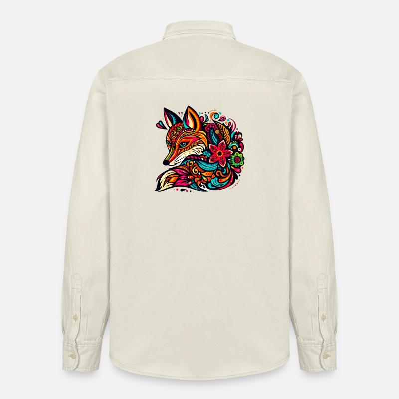 Fuchs - Relaxed Fit Unisex Organic Hemd von Stanley/Stella - Natur