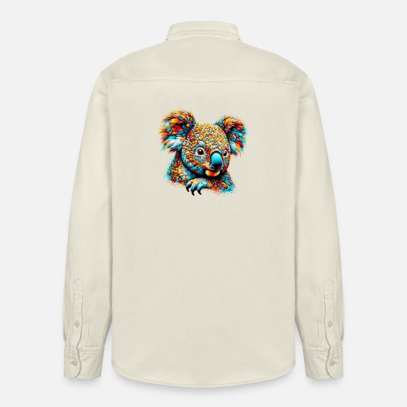 Koala - Relaxed Fit Unisex Organic Hemd von Stanley/Stella - Natur