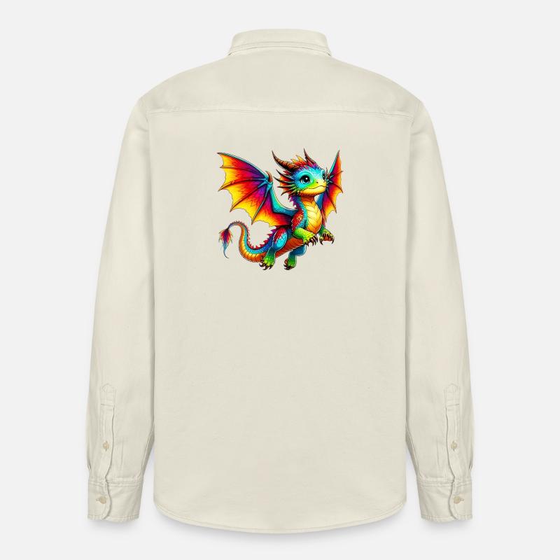 Drache - Relaxed Fit Unisex Organic Hemd von Stanley/Stella - Natur