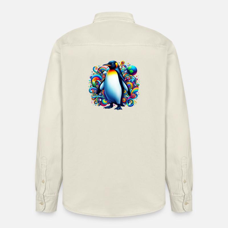 Pinguin - Relaxed Fit Unisex Organic Hemd von Stanley/Stella - Natur