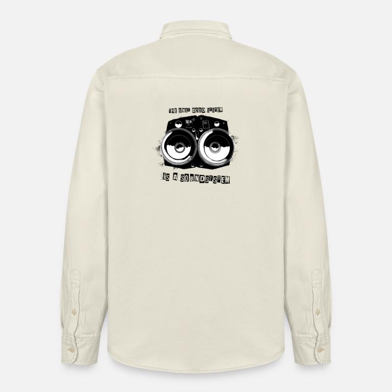 Jedynym dobrym systemem jest soundsystem - Koszula unisex luźny krój bio Stanley/Stella - delikatne ecru
