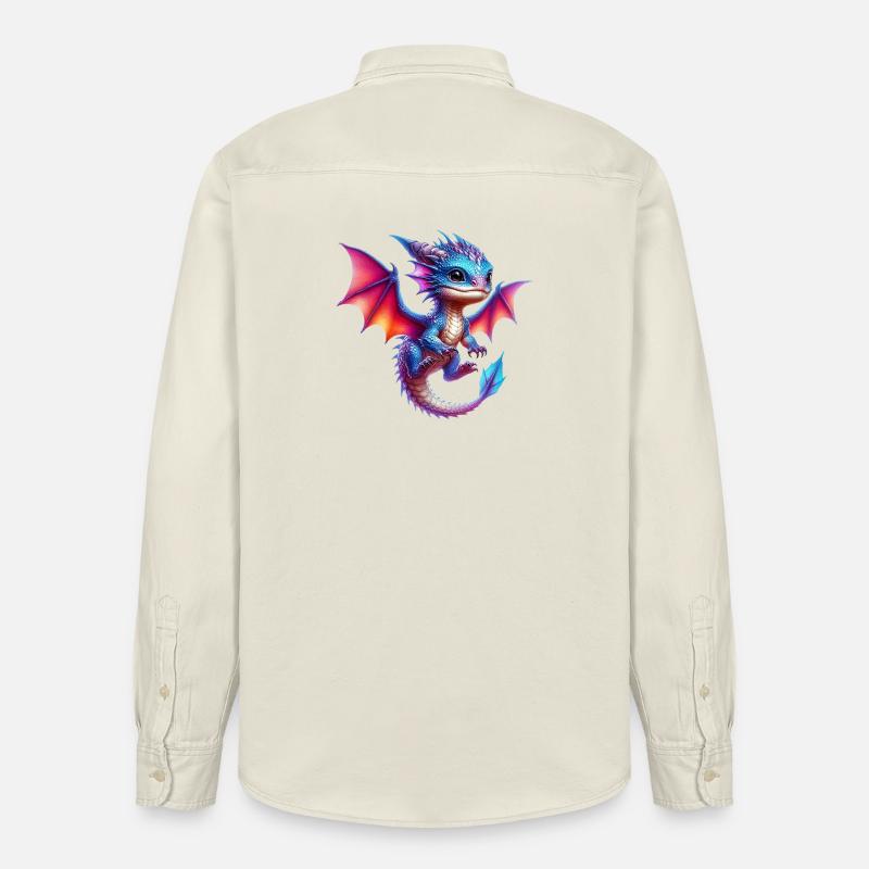 Drache - Relaxed Fit Unisex Organic Hemd von Stanley/Stella - Natur