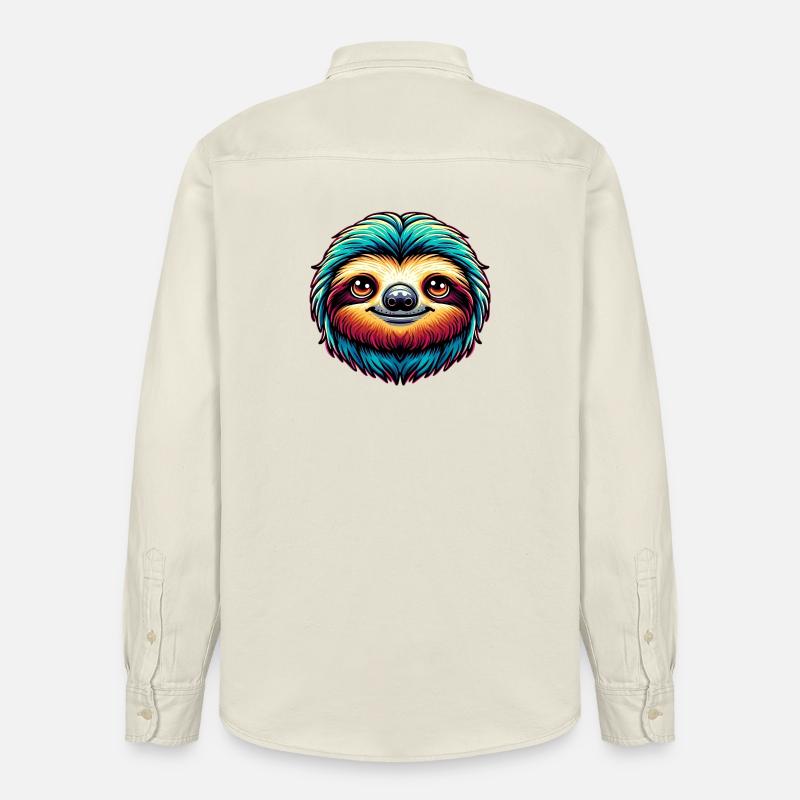 Faultier - Relaxed Fit Unisex Organic Hemd von Stanley/Stella - Natur