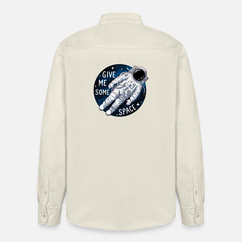 Astronaute de l’espace Dicton drôle - Chemise unisexe coupe décontractée bio Stanley/Stella - écru doux