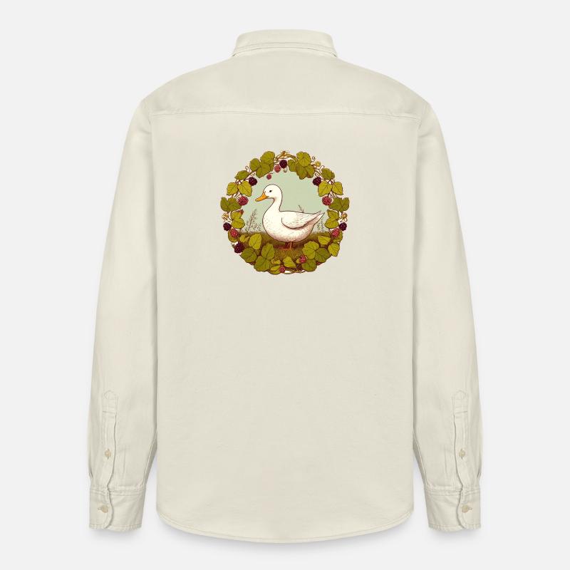 Duck Grapevine Circle - Relaxed Fit Unisex Organic Hemd von Stanley/Stella - Natur