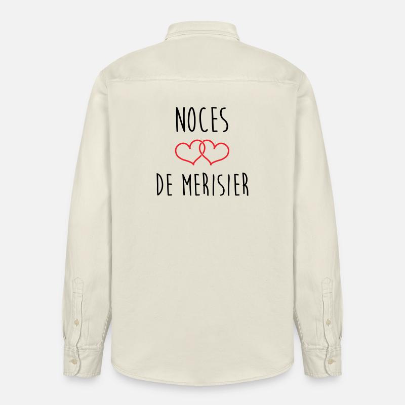 Kirschblütenhochzeit 53 Jahre Ehe - Relaxed Fit Unisex Organic Hemd von Stanley/Stella - Natur