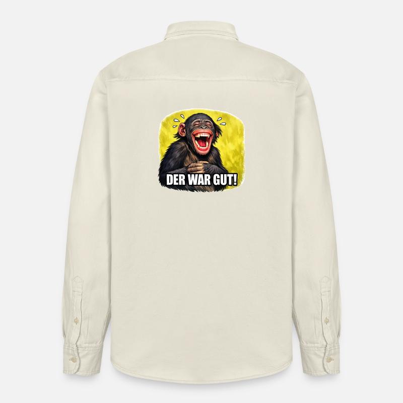 Lachender Affe - Der war gut! - Relaxed Fit Unisex Organic Hemd von Stanley/Stella - Natur