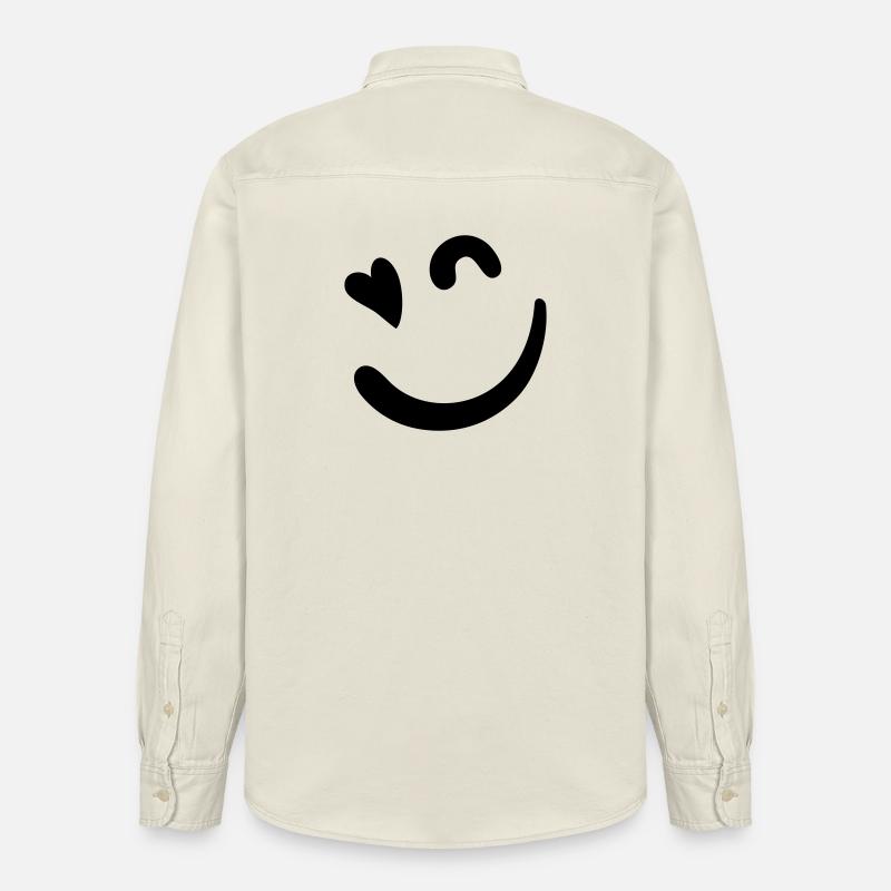 Logo Beacon – Vert néon - Chemise unisexe coupe décontractée bio Stanley/Stella - écru doux