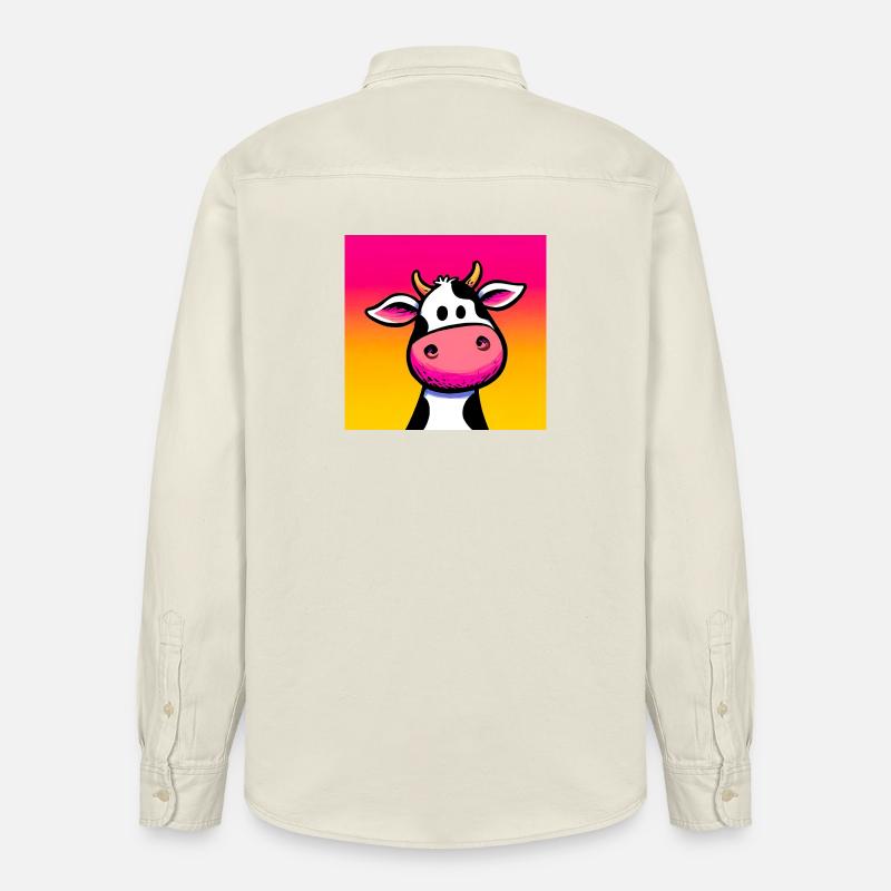 vache - Chemise unisexe coupe décontractée bio Stanley/Stella - écru doux