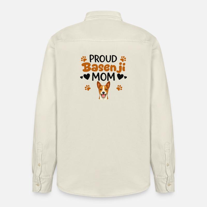 Stolze Barkless Dog Mutter, Basenji - Relaxed Fit Unisex Organic Hemd von Stanley/Stella - Natur