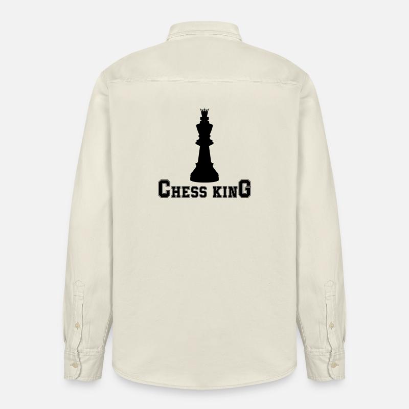 Roi des échecs - Chemise unisexe coupe décontractée bio Stanley/Stella - écru doux